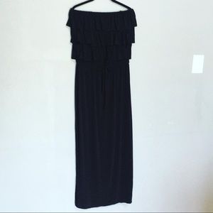 Strapless/ ruffle top maxi